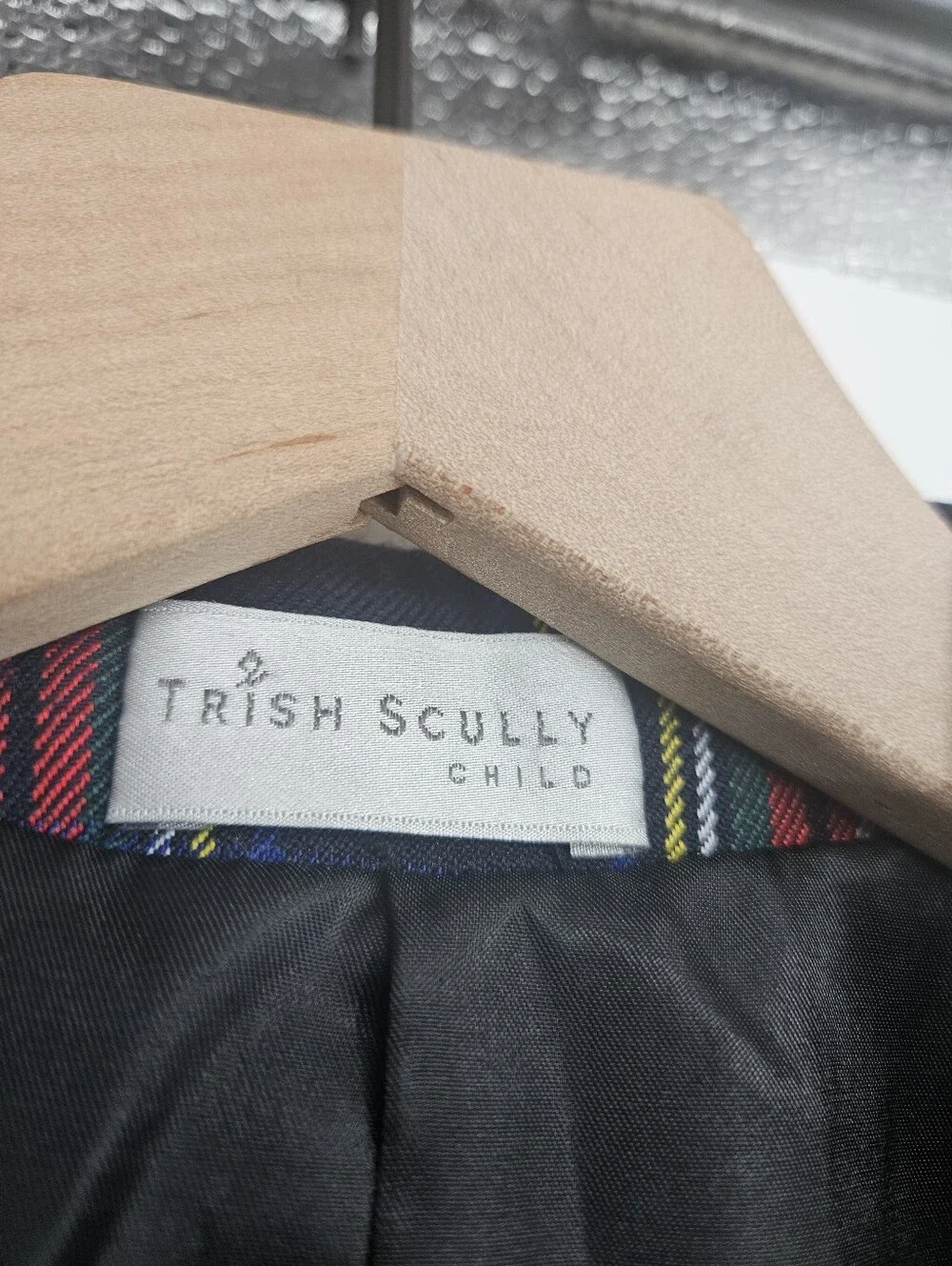 Trish Scully Child Red Tartan Plaid Stewart Suit Jacket Size 14